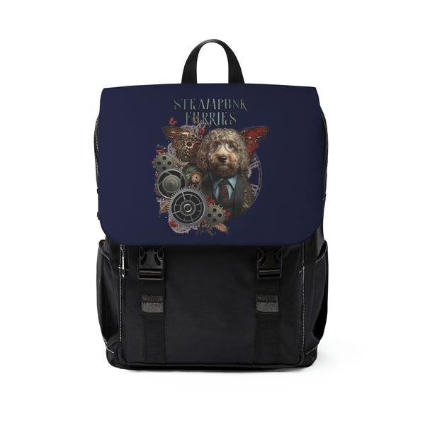 Front Flap Backpack: Mr. Pipps (Navy)