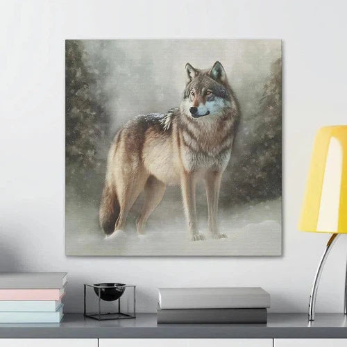 Canvas: Winter Wolf I