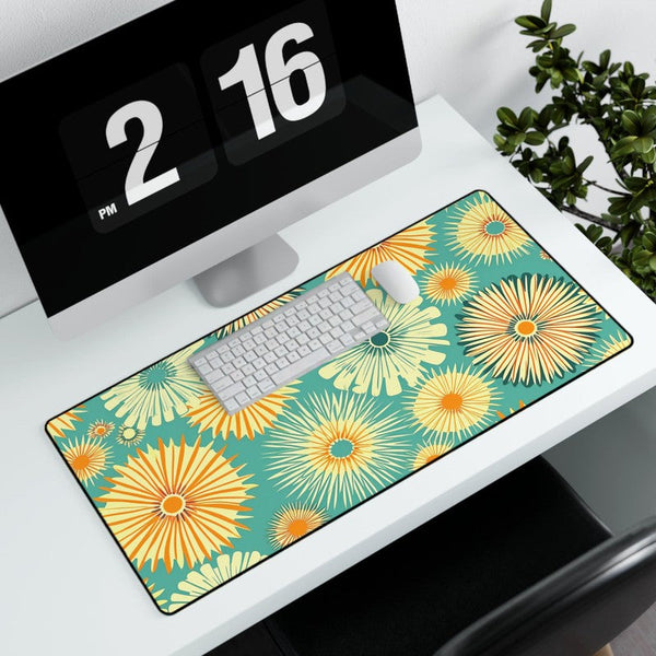 Desk Mat: Retro Sunburst