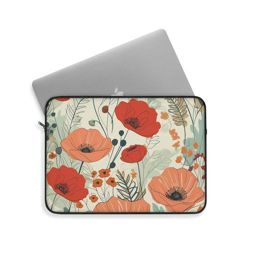 Laptop Sleeve: Colorful Poppies