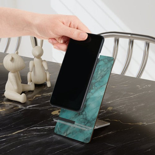 Mobile Display Stand: Elegant Teal