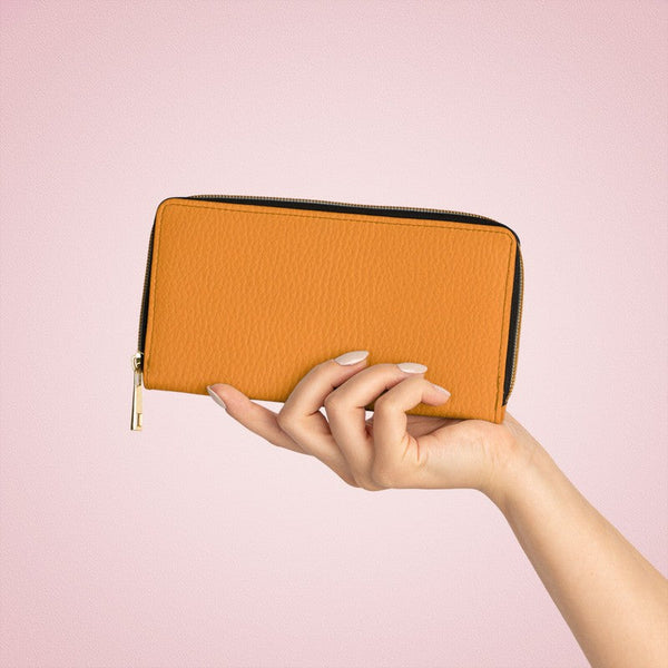 Zipper Wallet: Tangerine Treasure