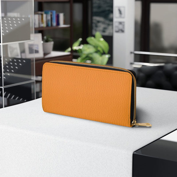 Zipper Wallet: Tangerine Treasure