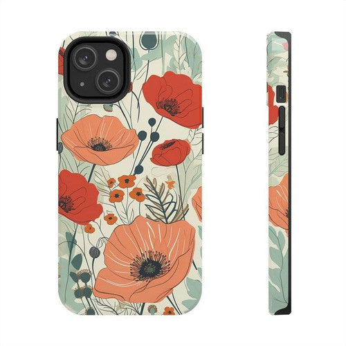 iPhone Tough Case: Colorful Poppies